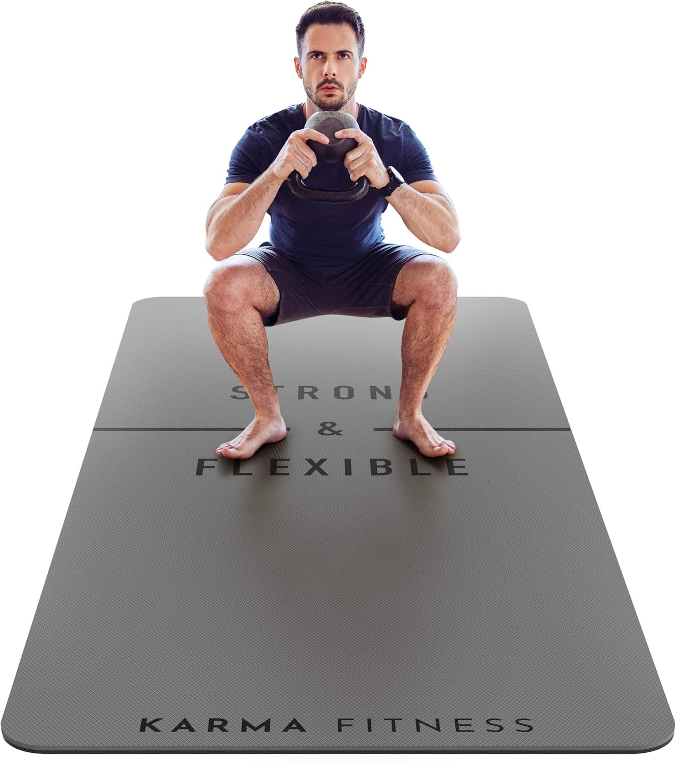 Large Workout Mat – 10mm Extra Thick Exercise Mat & Wide Yoga Mat, 72″x32″