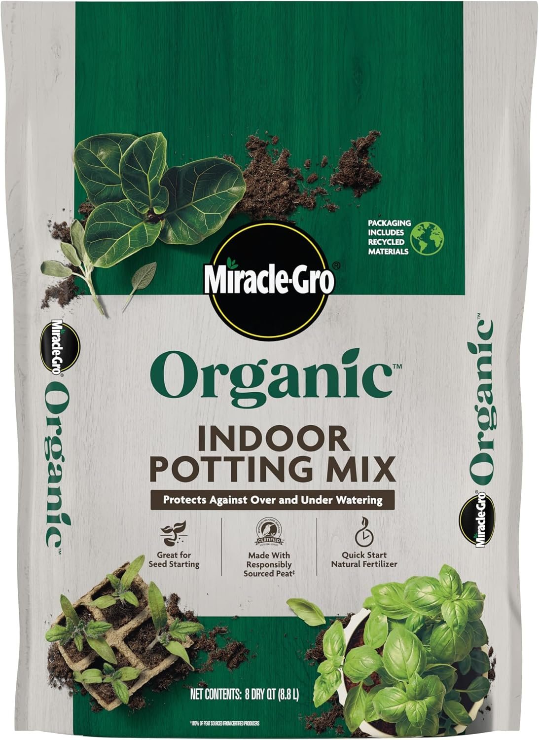 Miracle-Gro Organic Indoor Potting Mix, 8 qt.