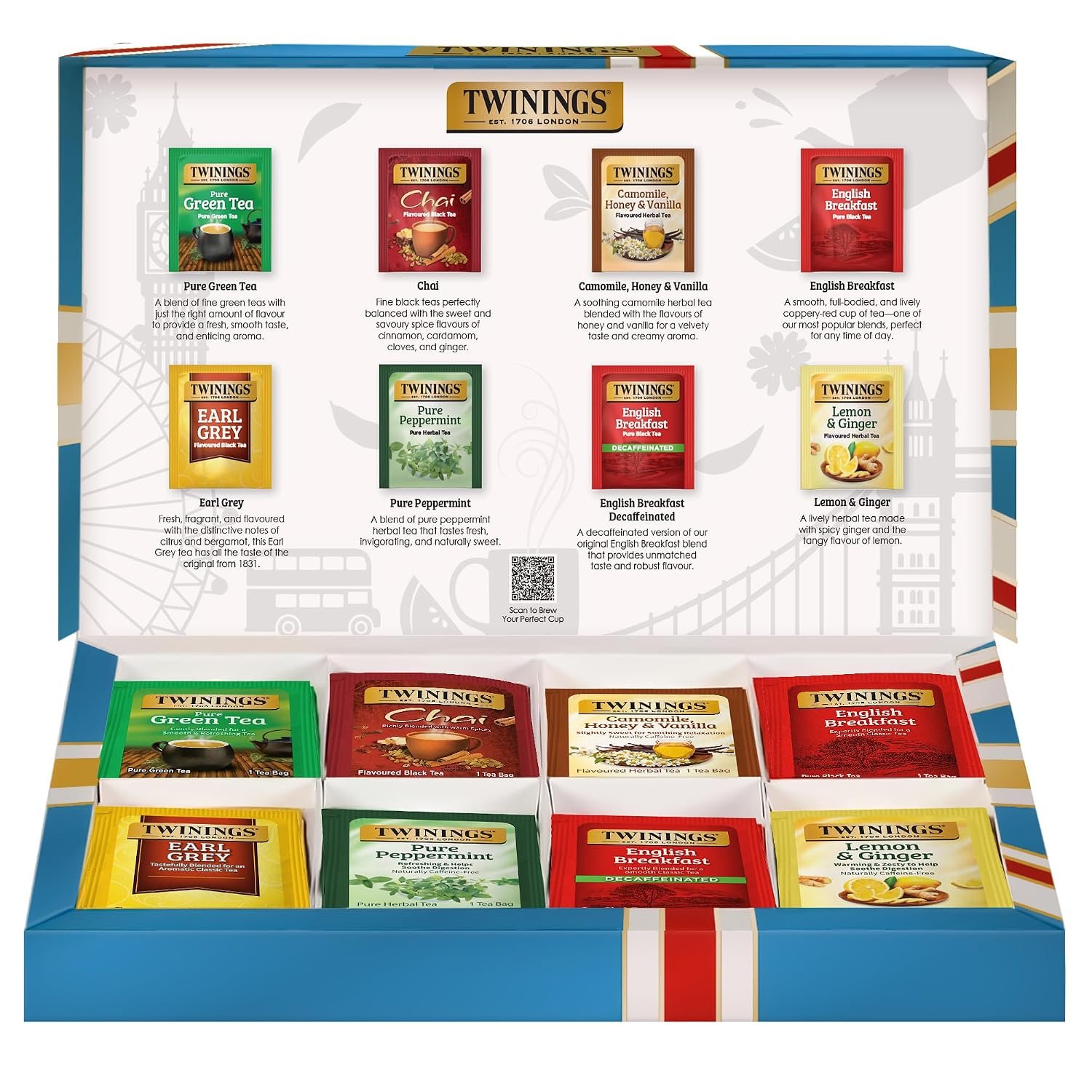 Twinings Classic Tea Collection Gift Box, 48 Tea Bags (1 Pack)