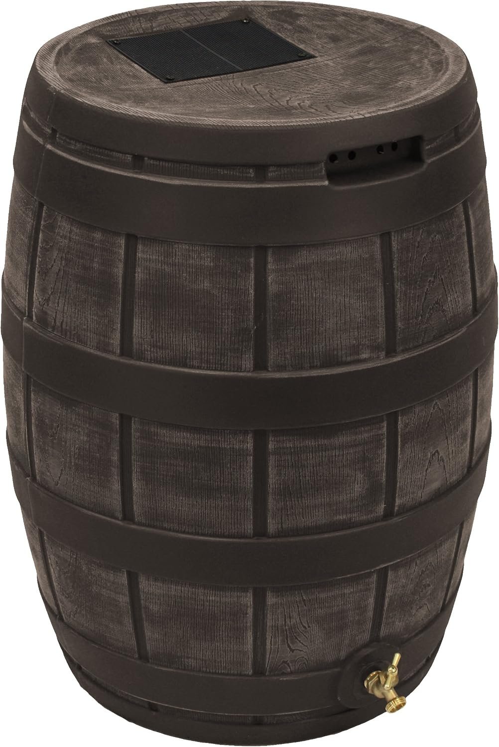 Good Ideas Rain Vault Water Collection Barrel, 50 Gallon, Oak