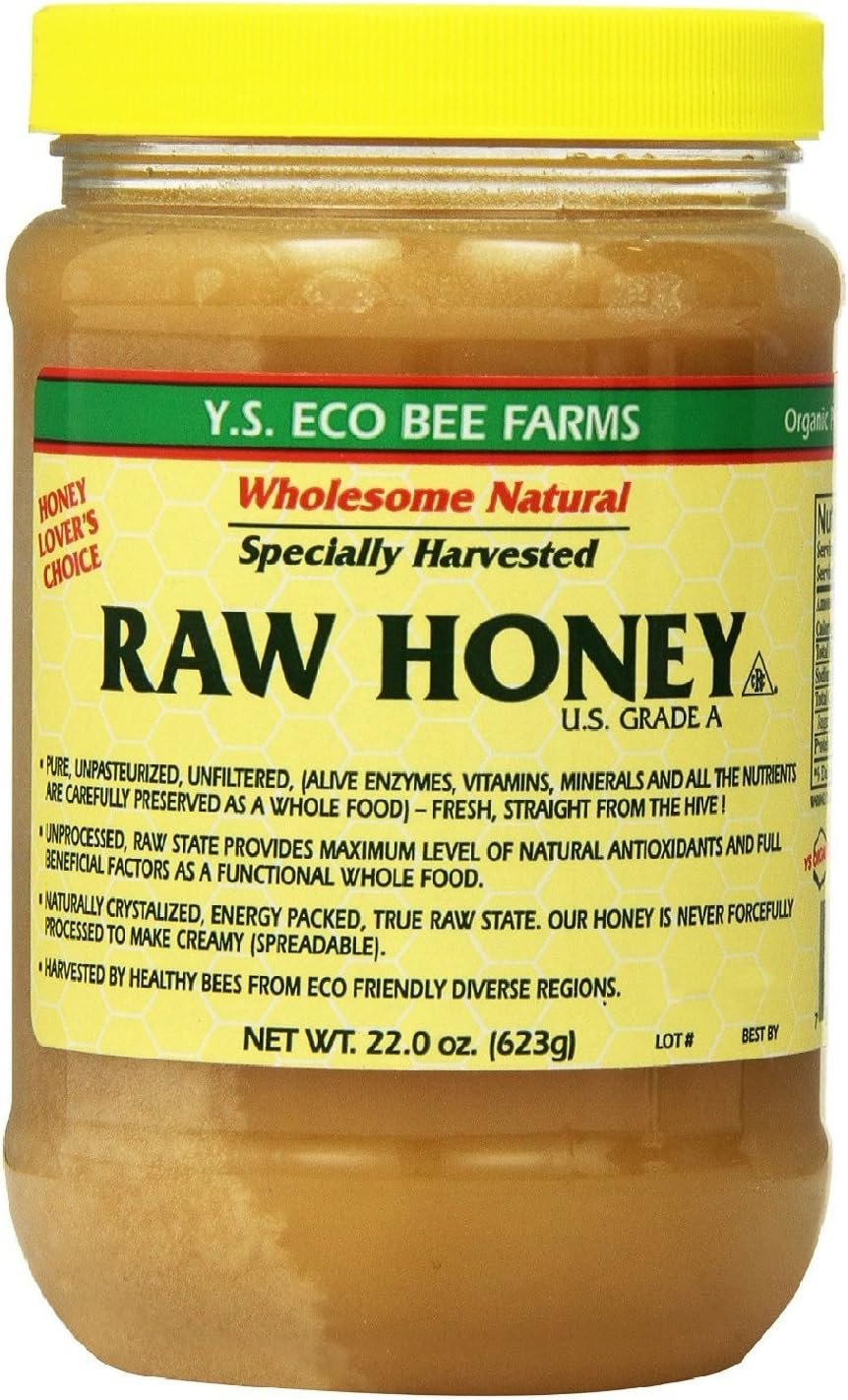 Y.S. Eco Bee Farms Raw Honey – 22 oz, Pack of 2