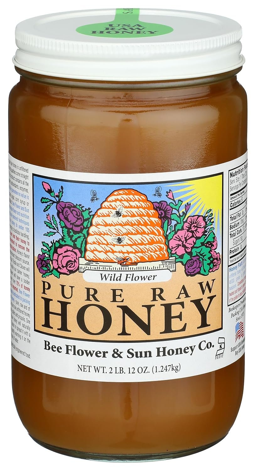 Bee Flower & Sun Honey Wild Flower Raw, 44 OZ