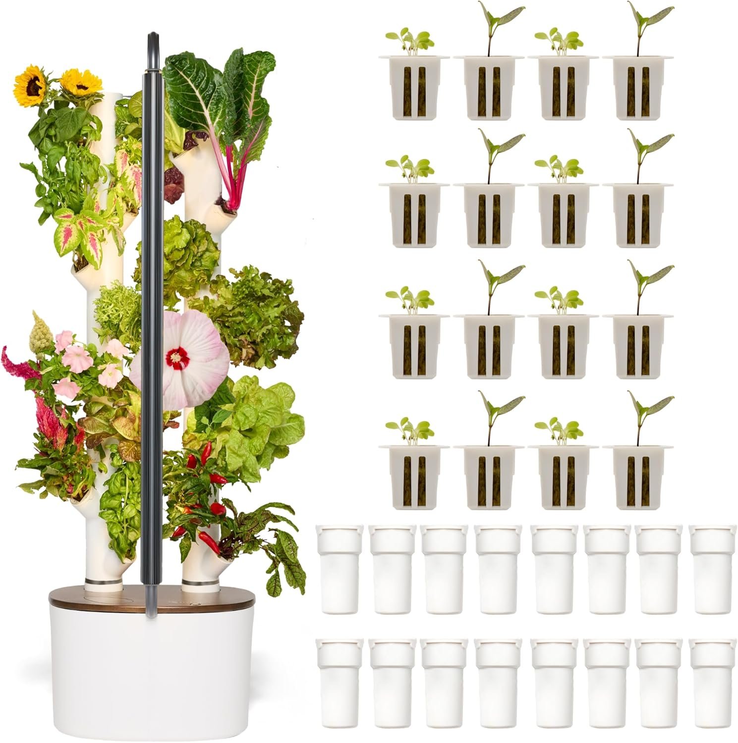 Gardyn Studio 2 Hydroponics Growing System – 16 Plants, Smart Tower