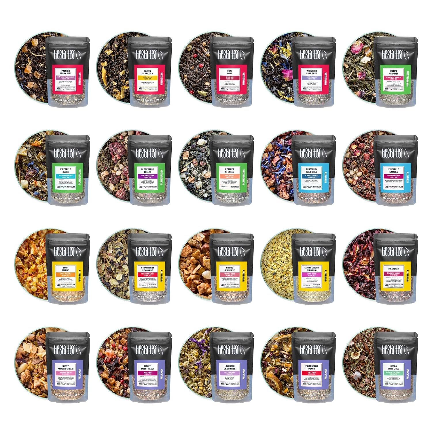 Tiesta Tea – Discovery Sampler Dry Flight Set, Loose Leaf