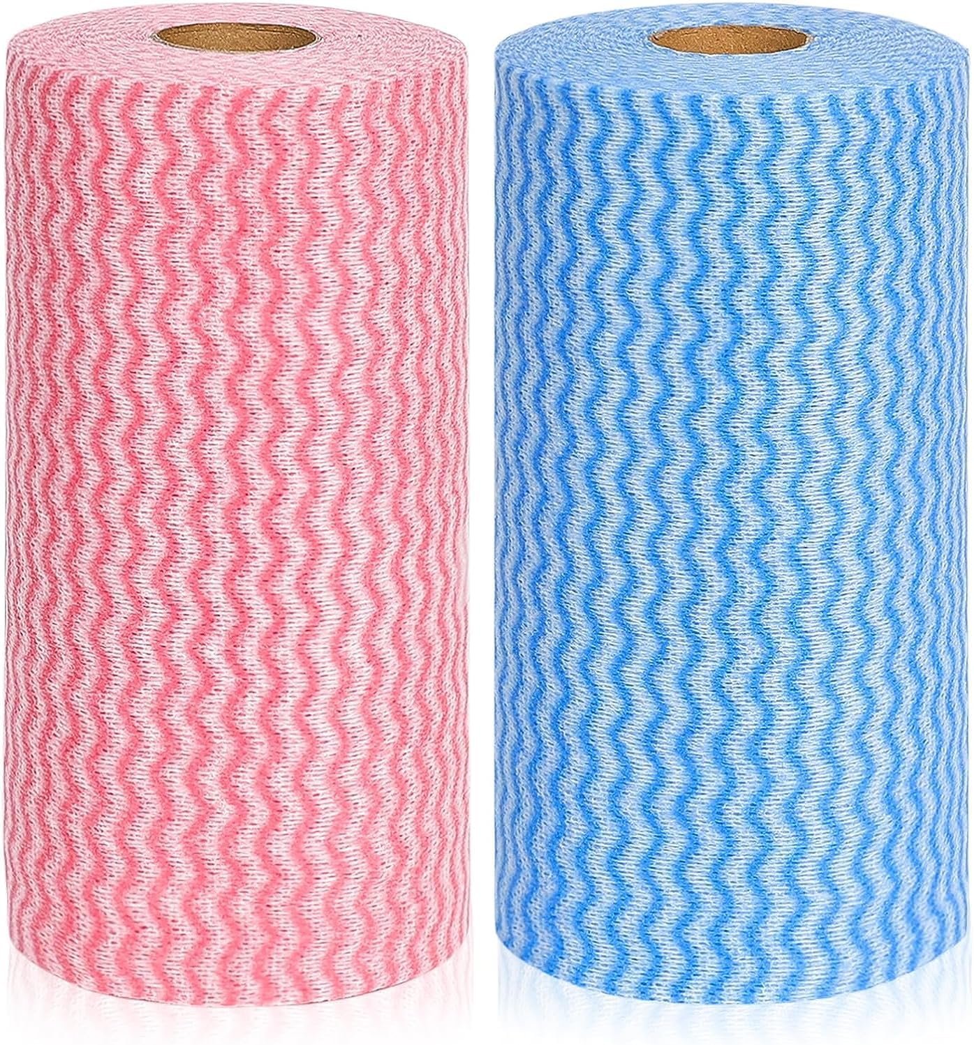 JEBBLAS Reusable Household & Kitchen Wipes, Disposable Cleaning Cloths, Wash Rags in 2 Rolls of 200 Sheets