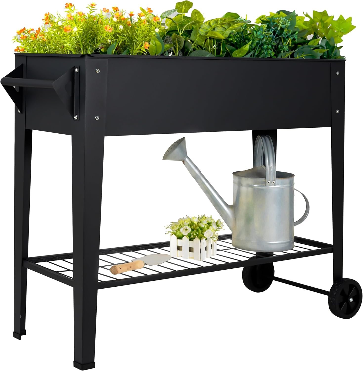 LEETOLLA Elevate 32″ Raised Garden Bed with Wheels