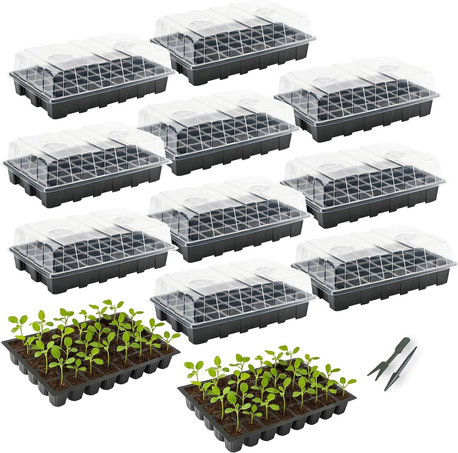 Mr. Pen- Seed Starter Tray Kits, 10 Pack, Total 400 Cells