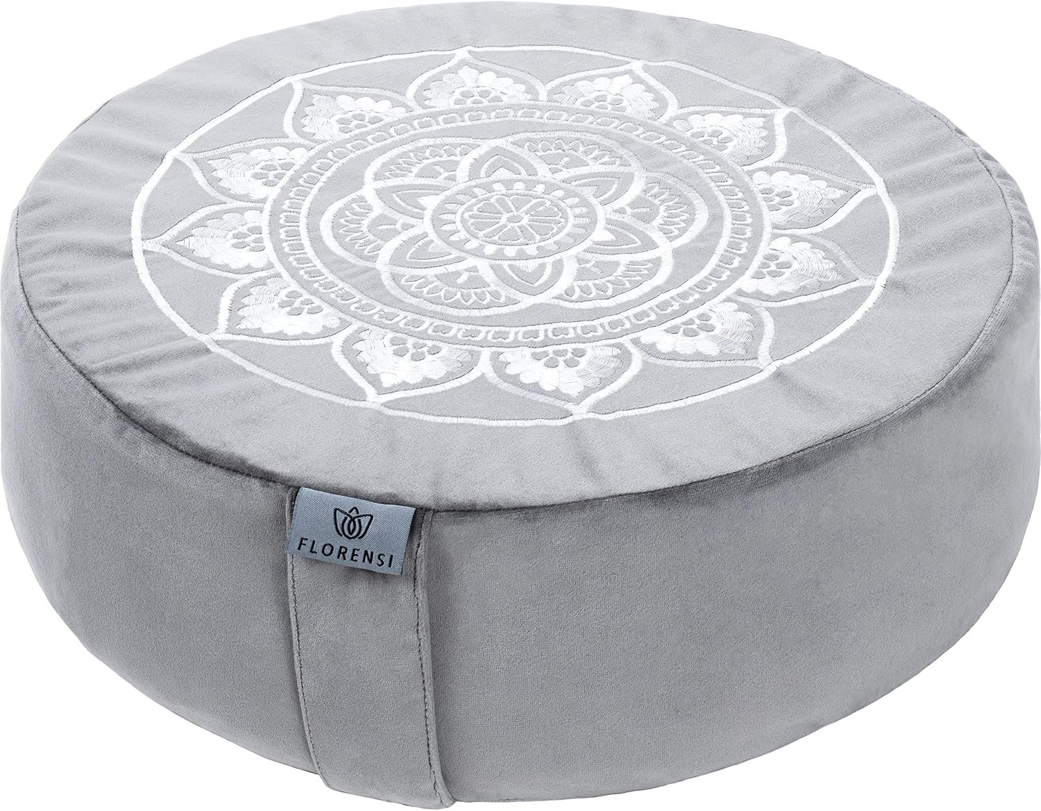 Florensi Meditation Cushion Velvet Floor Pillow with Buckwheat Fill